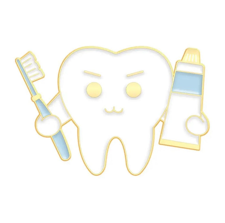 Broche Diente pasta y cepillo dental