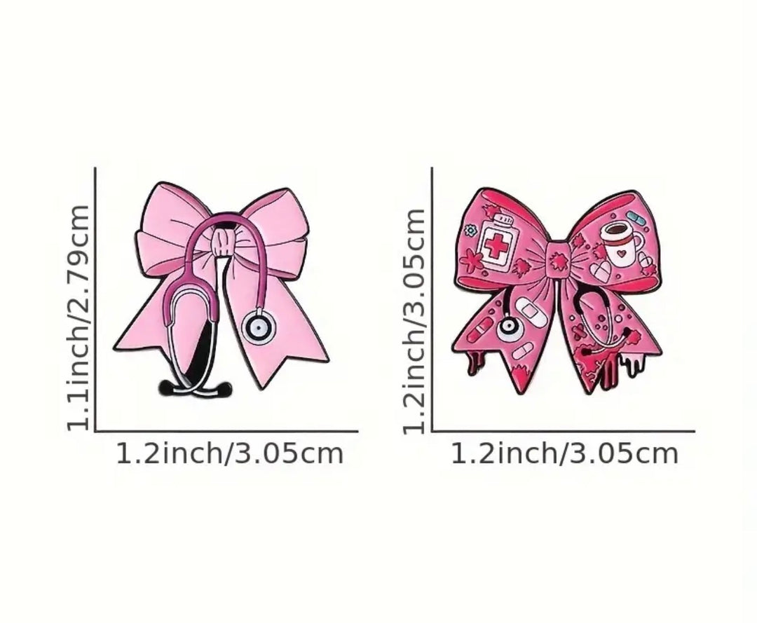 Girly Bow pink estetoscopio