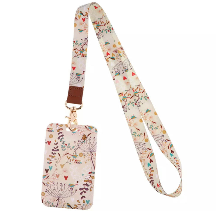 Lanyards flowers beige