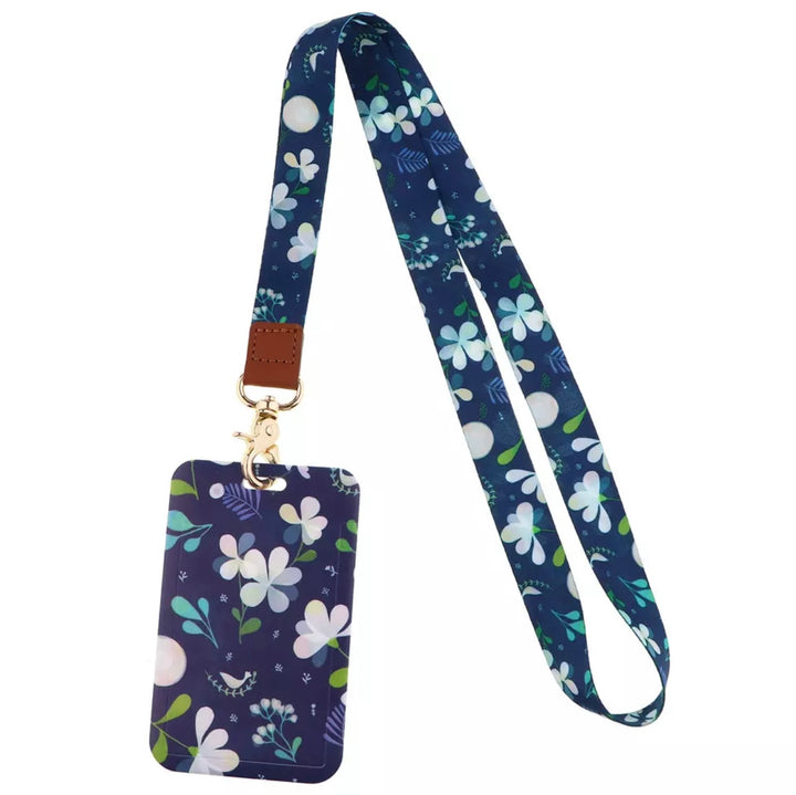 Lanyards flowers blue
